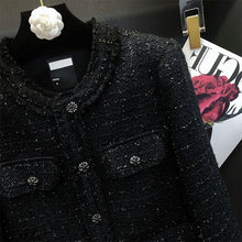 Load image into Gallery viewer, Women's Short Jacket 2026 Spring Autumn High-grade Tweed Lady Casual Outerwear Solid Single Breasted Ladies High-Quality Coat -  Dollhouse-Collection

