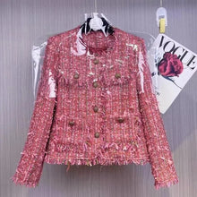 Load image into Gallery viewer, Spring Autumn 2025New Coat Women Design Sense Korean Overcoat Fragrance Jacket Tweed Temperament Outwear Slim Fashion Top Female -  Dollhouse-Collection
