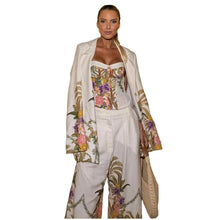 Load image into Gallery viewer, Women's Floral Print Three Piece Set Blazer Corset Top Wide Leg Pant 2026 Spring Lady Casual Daily Vacation Party Fashion Outfit -  Dollhouse-Collection
