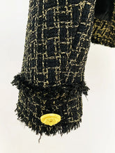 Load image into Gallery viewer, HIGH STREET Newest 2026 Stylish Designer Jacket Women's Lion Buttons Plaid Fringed Tweed Jacket -  Dollhouse-Collection
