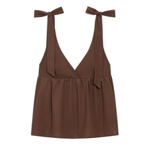 Load image into Gallery viewer, HXAO Butterfly Knot Slip Top Women Summer Corset Crop Tops Woman Sleeveless Beach White Brown Top Backless Sexy Camisole Top -  Dollhouse-Collection
