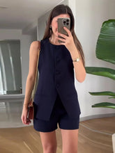 Load image into Gallery viewer, LGRQ Fashion Two-piece Set Round-neck Sleeveless Vest Top High-waisted Straight-cut Shorts Women's Clothing 2026 Summer 19DB1123 -  Dollhouse-Collection
