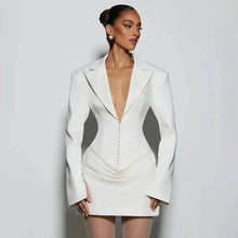 Load image into Gallery viewer, Avrilyaan Casual Pleated Sexy Dress Women 2025 Elegant Party Dress Blazer Long Sleeves Bodycon Mini Autumn Winter Dress Vestidos -  Dollhouse-Collection
