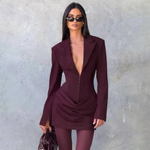 Load image into Gallery viewer, Avrilyaan Casual Pleated Sexy Dress Women 2025 Elegant Party Dress Blazer Long Sleeves Bodycon Mini Autumn Winter Dress Vestidos -  Dollhouse-Collection
