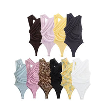 Load image into Gallery viewer, Women Leopard Print Jumpsuit Summer New Female Chic Slim Hollow Out Irregular Sleeveless Bodysuit Lady Fashion Holiday Playsuit -  Dollhouse-Collection
