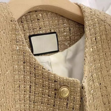Load image into Gallery viewer, 2024 Spring Autumn New High-end Elegant Feel Cropped Jacket For Women Crew Neck Socialite Styletweed Style -  Dollhouse-Collection
