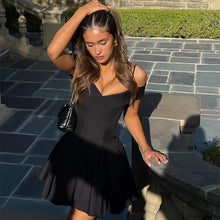 Load image into Gallery viewer, Dulzura Off Shoulder Backless Zipper Slip Puffy Mini Dress Women'S Fashion Sexy Elegant Clothes Party Prom Spring Summer Outfit -  Dollhouse-Collection
