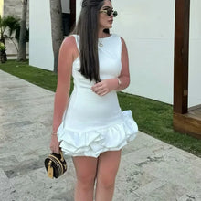 Load image into Gallery viewer, Sculpted Ruffle Hem Mini Dress -  Dollhouse-Collection
