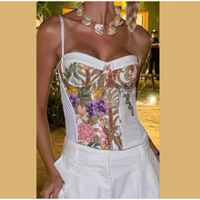 Load image into Gallery viewer, Women's Floral Print Three Piece Set Blazer Corset Top Wide Leg Pant 2026 Spring Lady Casual Daily Vacation Party Fashion Outfit -  Dollhouse-Collection
