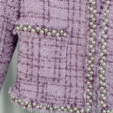 Load image into Gallery viewer, 2025 new fashion round neck noble heavy industry beading celebrity light luxury temperament high-end design tweed jacket -  Dollhouse-Collection

