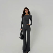 Load image into Gallery viewer, High-Quality Casual Women's Loose Long Leggings Spring Autumn Season Fashionable Flared Pants Comfortable Polyester Fiber -  Dollhouse-Collection
