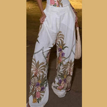 Load image into Gallery viewer, Women's Floral Print Three Piece Set Blazer Corset Top Wide Leg Pant 2026 Spring Lady Casual Daily Vacation Party Fashion Outfit -  Dollhouse-Collection
