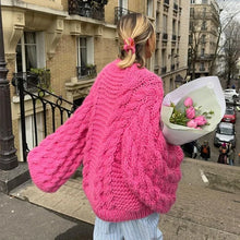 Load image into Gallery viewer, Fashion Knitted Women Sweater Loose High Neck Long Sleeve Sweater Female 2026 Autumn Winter Oversized Lady Pullovers Outwear -  Dollhouse-Collection
