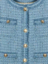 Load image into Gallery viewer, Short blazer with gold buttons, multiple pockets, and a refined design -  Dollhouse-Collection
