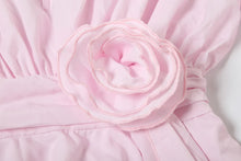 Load image into Gallery viewer, Weird Puss 3D Flower Decoration Dress Women Y2K Sweet Style Flare Sleeve Ruched Ribbon Vacation Fashion Elegant Mini Bodycon -  Dollhouse-Collection
