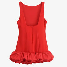 Load image into Gallery viewer, Sculpted Ruffle Hem Mini Dress -  Dollhouse-Collection
