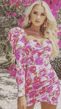 Load image into Gallery viewer, Bella Floral Print Puff Sleeve Mini dress Dollhouse-Collection 
