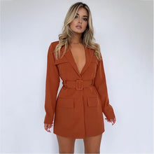 Load image into Gallery viewer, Billie Blazer Dress in rust Dollhouse-Collection 
