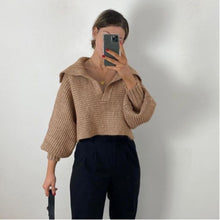 Load image into Gallery viewer, Cammie Collar knit in tan Dollhouse-Collection 

