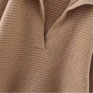 Cammie Collar knit in tan Dollhouse-Collection 