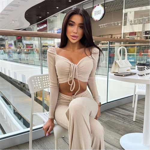 Dominique Loungewear set in Nude Dollhouse-Collection 