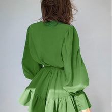 Load image into Gallery viewer, Evelyn Ruffle dress in green Dollhouse-Collection 

