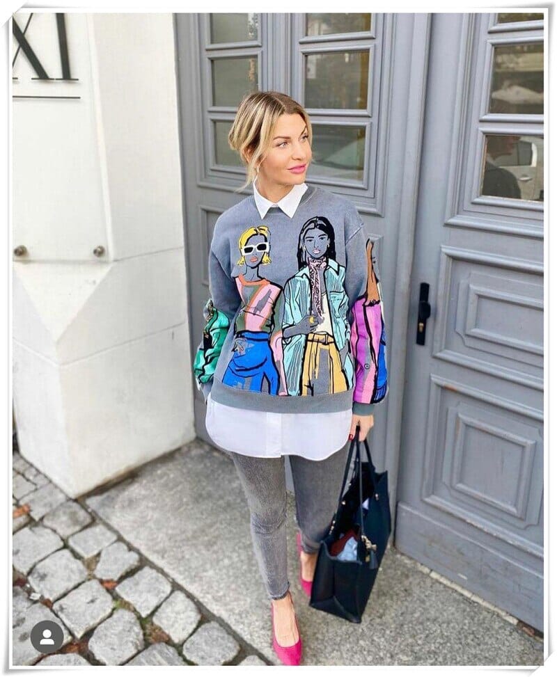 Zara GIRL PRINT SWEATSHIRT