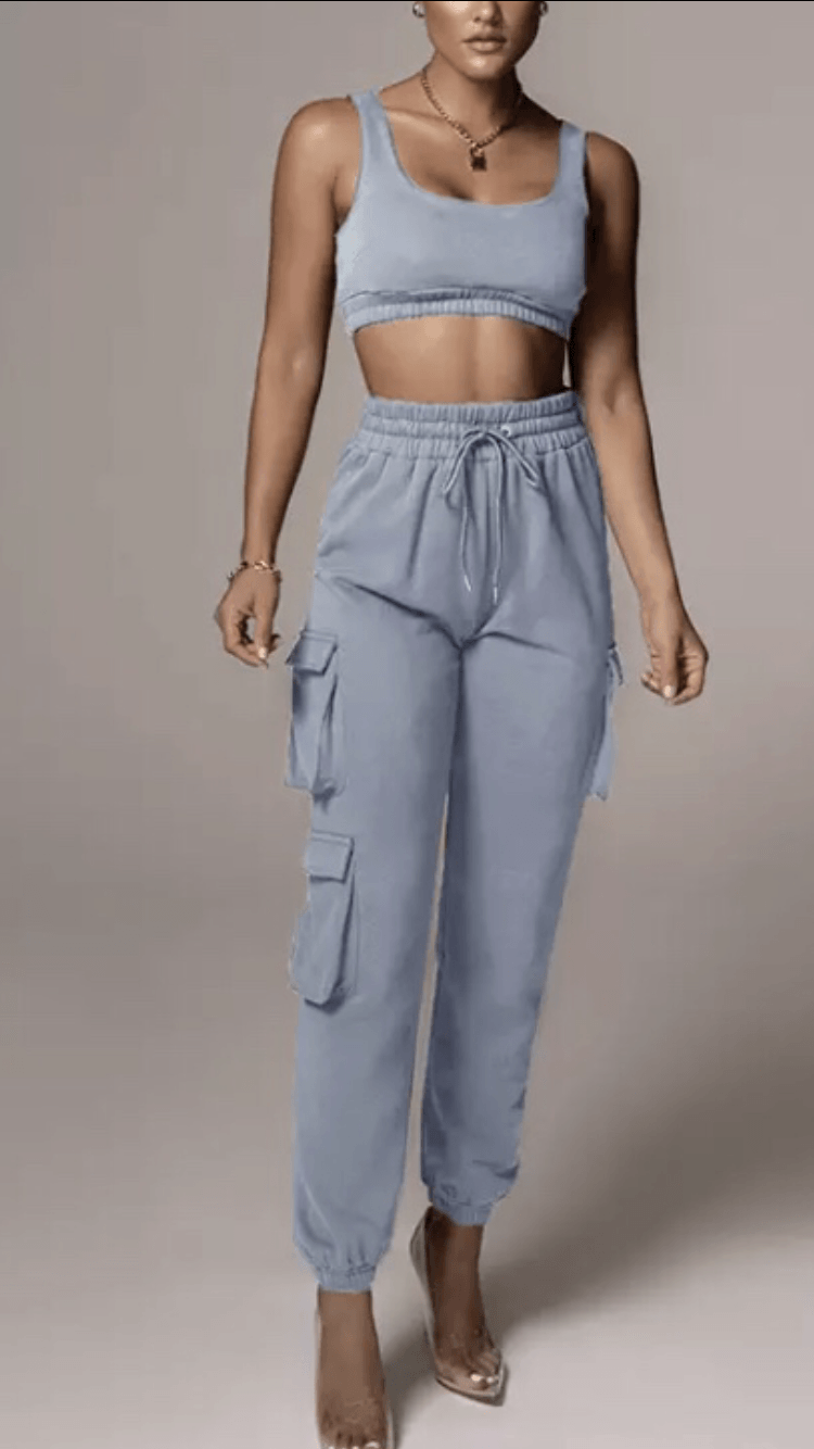 In Love with Loungewear Set In Blue Dollhouse-Collection 