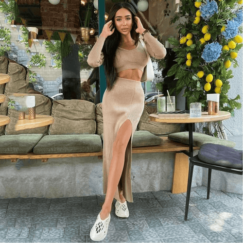 Kimmi 2 piece coord set camel Dollhouse-Collection 