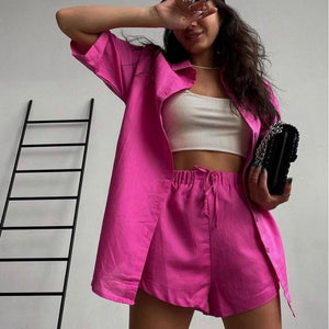 Maya Fuschia shirt and shorts set Dollhouse-Collection 