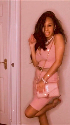 Oh Me Oh My Ribbed Pencil Dress Rose Pink -  Dollhouse-Collection