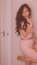 Load image into Gallery viewer, Oh Me Oh My Ribbed Pencil Dress Rose Pink -  Dollhouse-Collection
