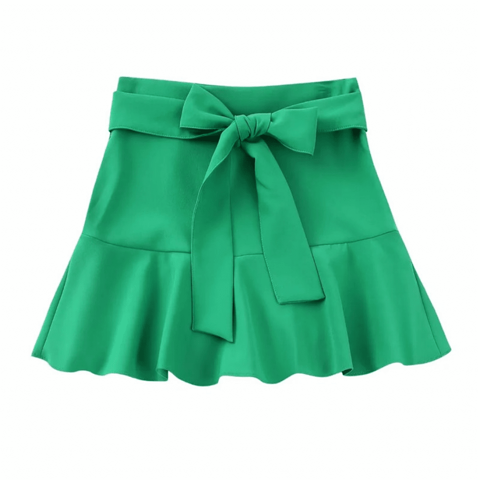 Ruffle skirt in evergreen Dollhouse-Collection 