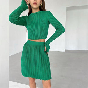Selina Pleated Skirt Coord Green Dollhouse-Collection 