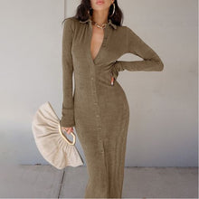 Load image into Gallery viewer, Serenity dress in Camel/Olive Dollhouse-Collection 
